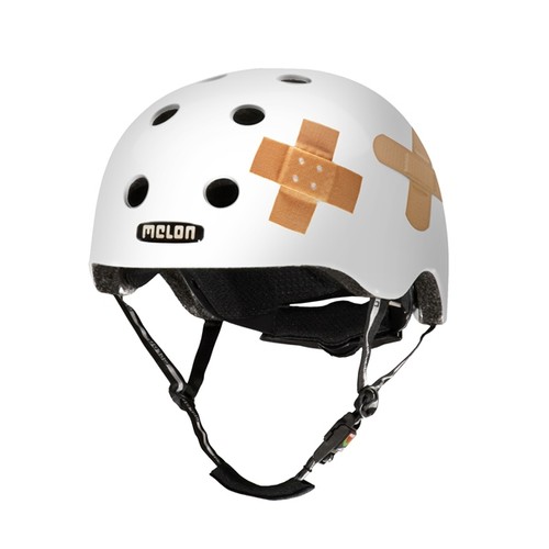 Melon helm plastered white - helm,